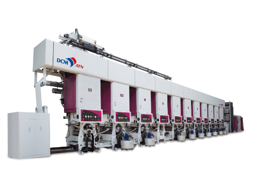 Rotogravure printing for cardboard and paper